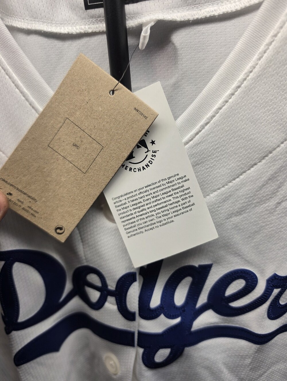 Title: NWT Nike Los Angeles Dodgers Women's XL White Baseball Jersey Blank MLB - Picture 6 of 7